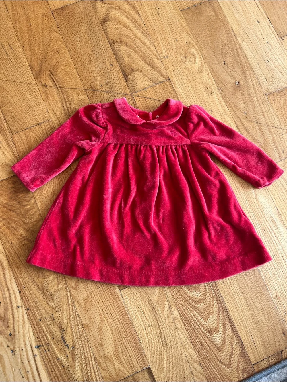 Ralph Lauren Velour A-Line Dress & Ruffled Coverall Baby Girl Size 3 Months
